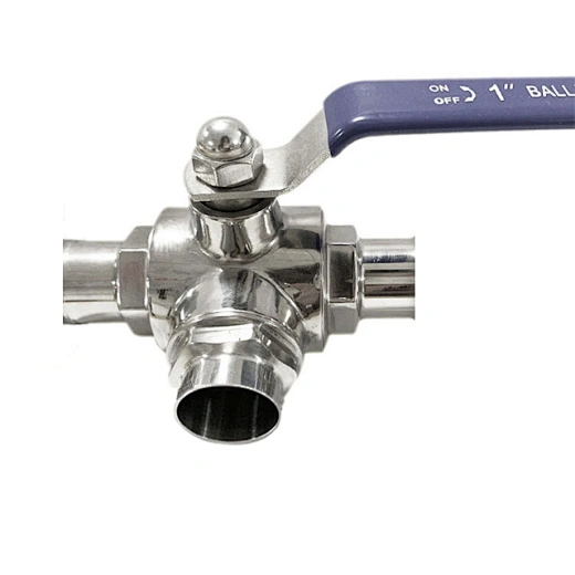 Sanitary Stainless Steel Welding 3 Way Ball Valve
