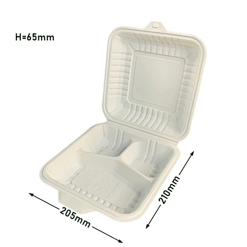 Environmentally friendly 8*3 inch corn starch packaging food box