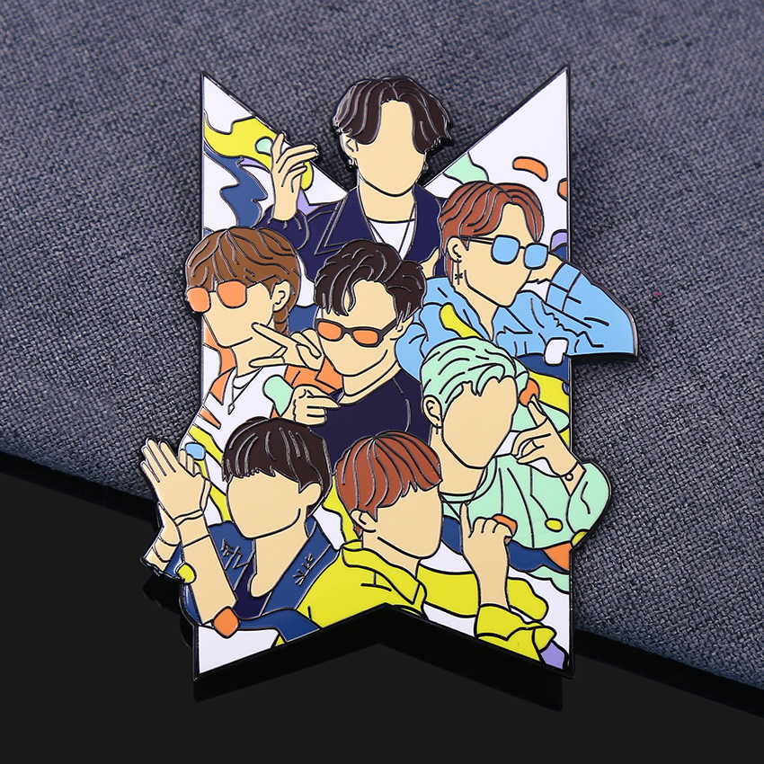 bts kpop enamel pins