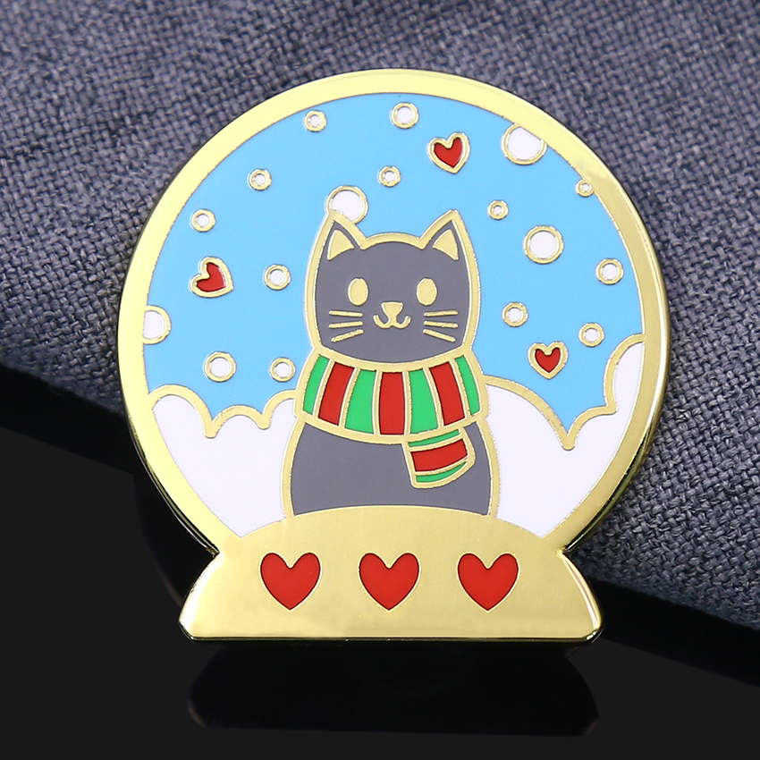 cat enamel pin