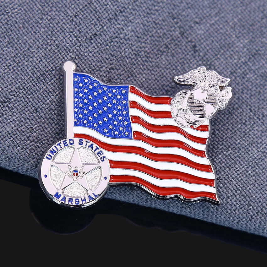 American flag soft enamel pins