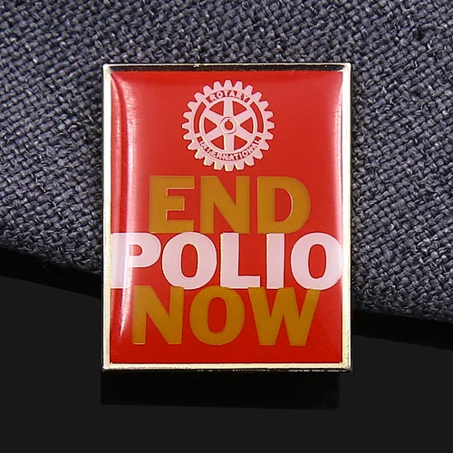 Polio Offset Printed Lapel Pins