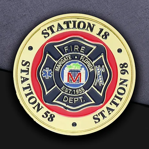 Margate Florida Fire Station Custom Coins