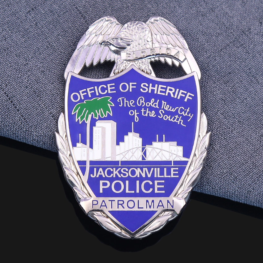 military enamel pin