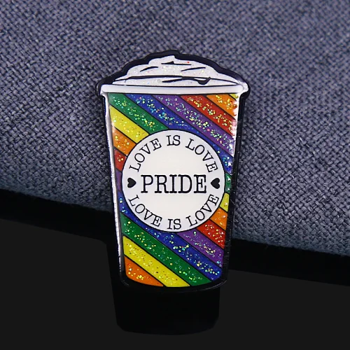 Pride Glitter Enamel Pins