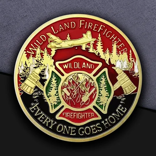 Wild Land Firefighter Custom Coins