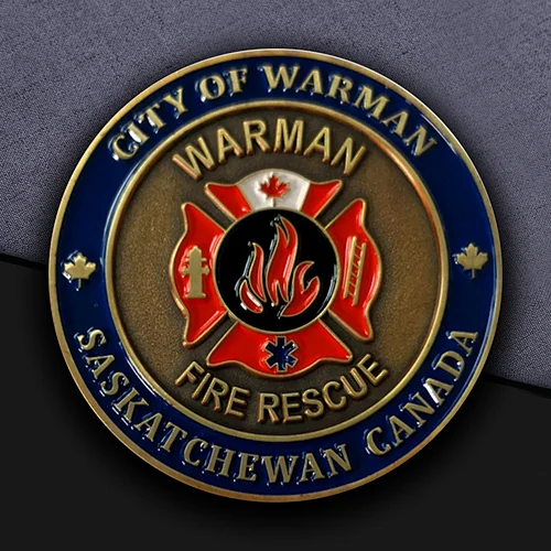 Warman Fire Rescue Custom Coins