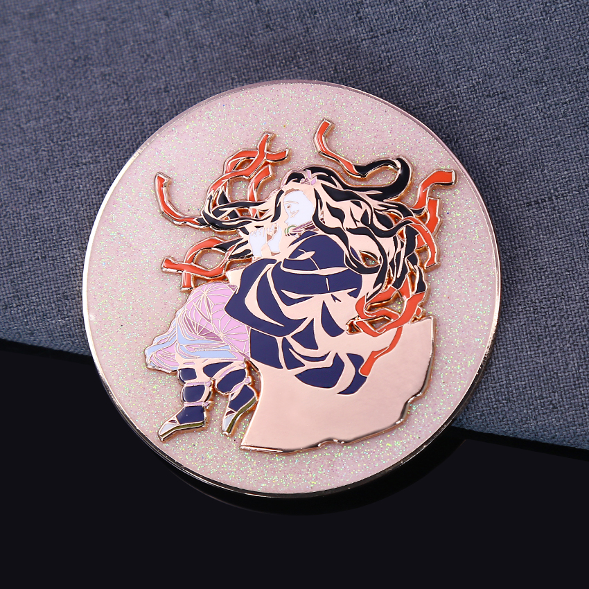 rose gold enamel pin