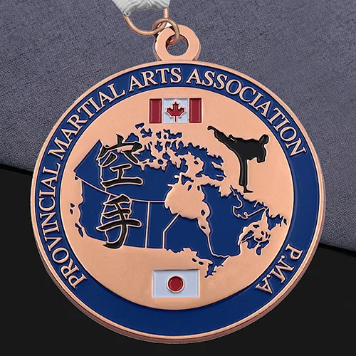 Canada VS Japan Karate Custom Medals