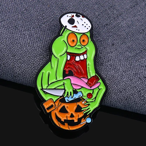 Halloween Frog Pumpkin Enamel Pins