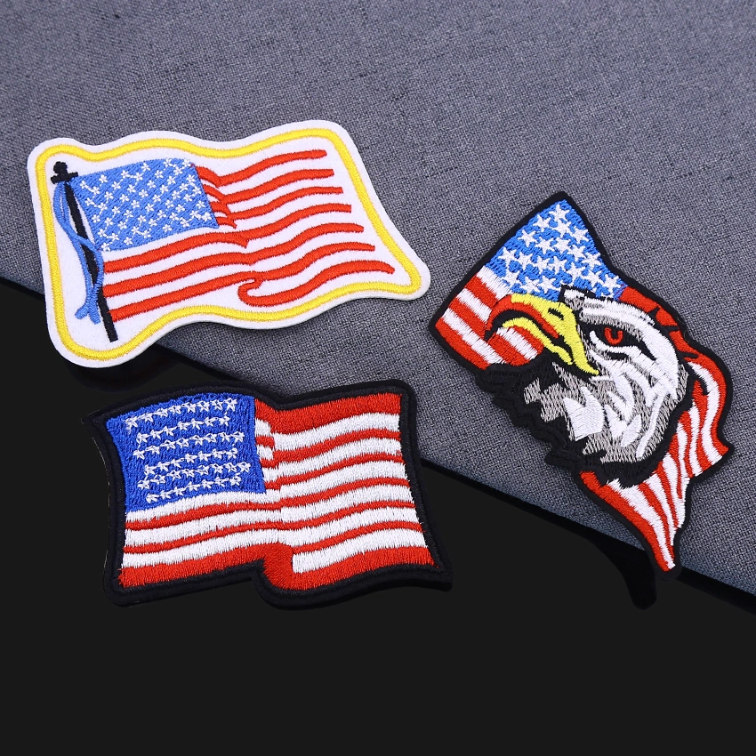 Custom American flag Embroidered Patches