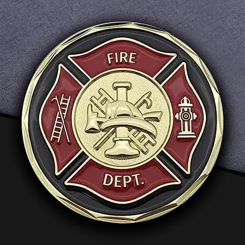 Fire Dept Challenge Coins Custom