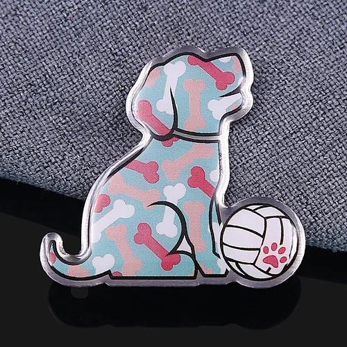 Dog Offset Printed Lapel Pins