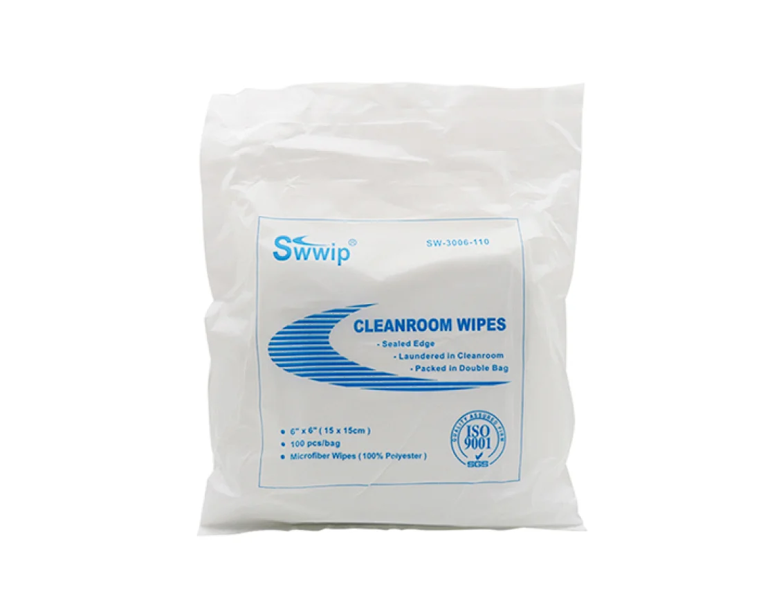 Cleanroom class 100 microfiber lint free wiper Swwip