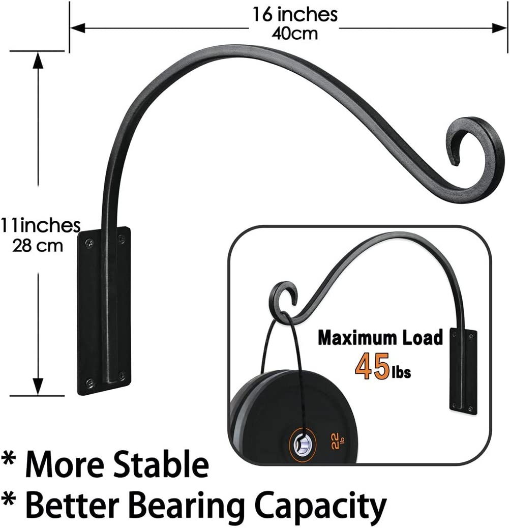 Wall mounted plant hanger bracket holder