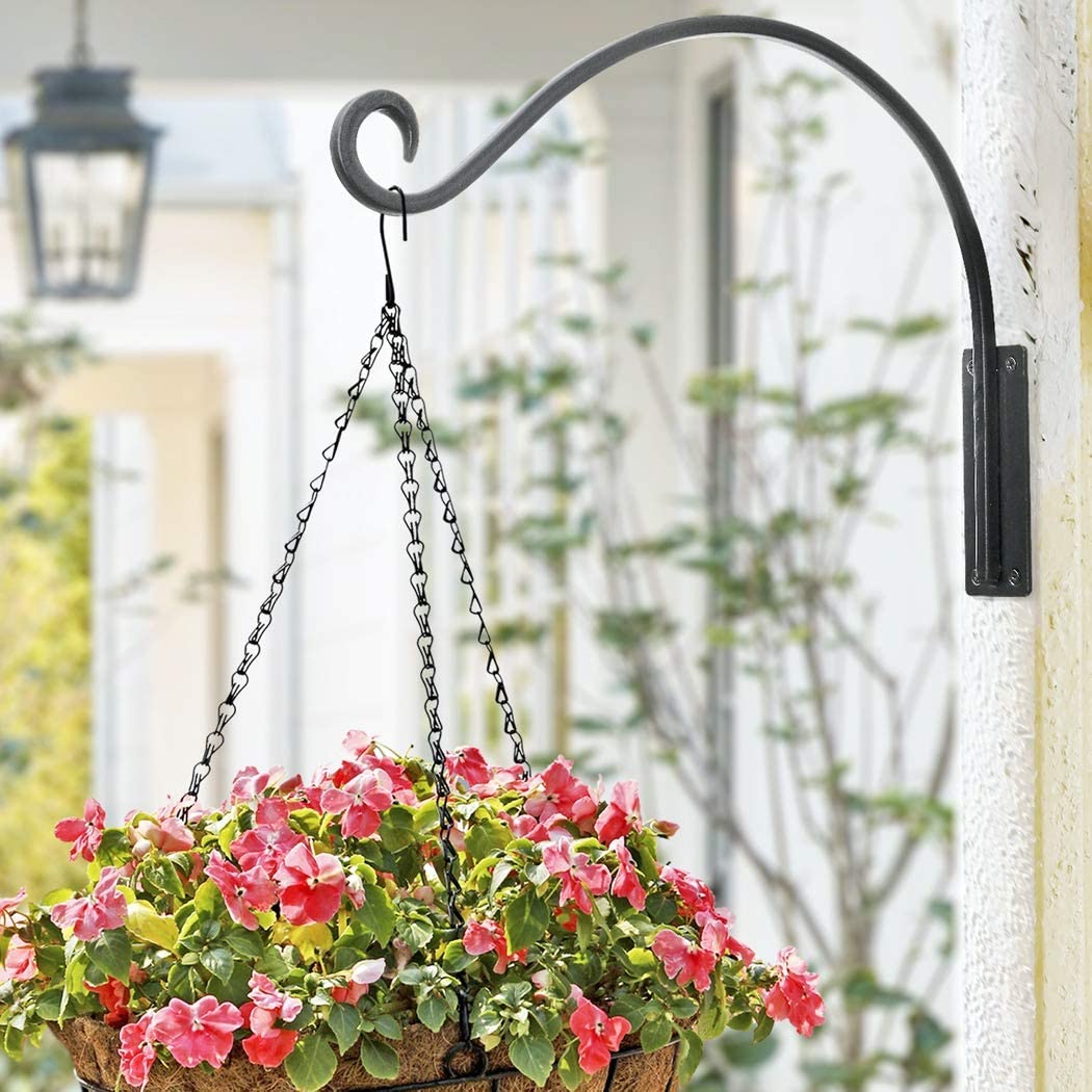 Wall mounted plant hanger bracket holder