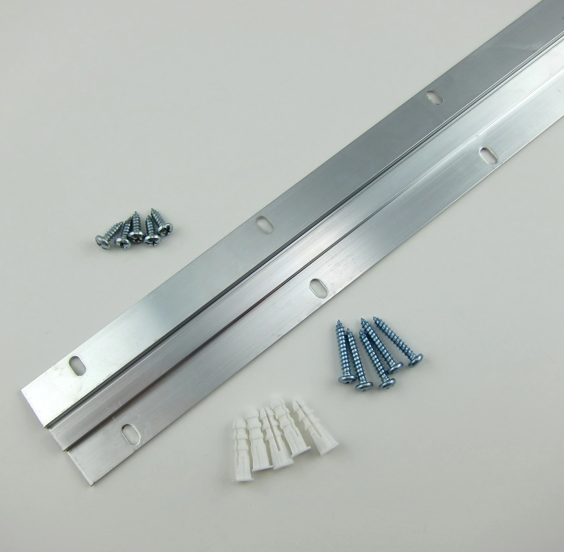The heavy duty z clips can be used for hanging fixtures flush to your wall - the hardware remains completely concealed.