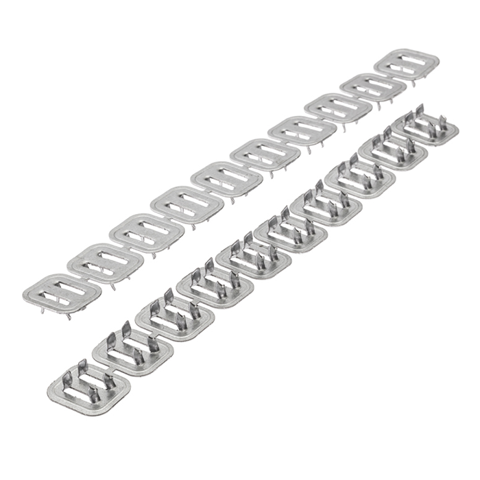 Foil Fix is an ideal connector for fixing building foils to timber framing. It is supplied in easy span-off sticks of 10 for fast, convenient and safe use on-site. Foil fix can be used to fix foil insulation to both wall and roof frames.