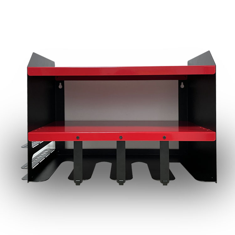 DIY garage power tool storage rack