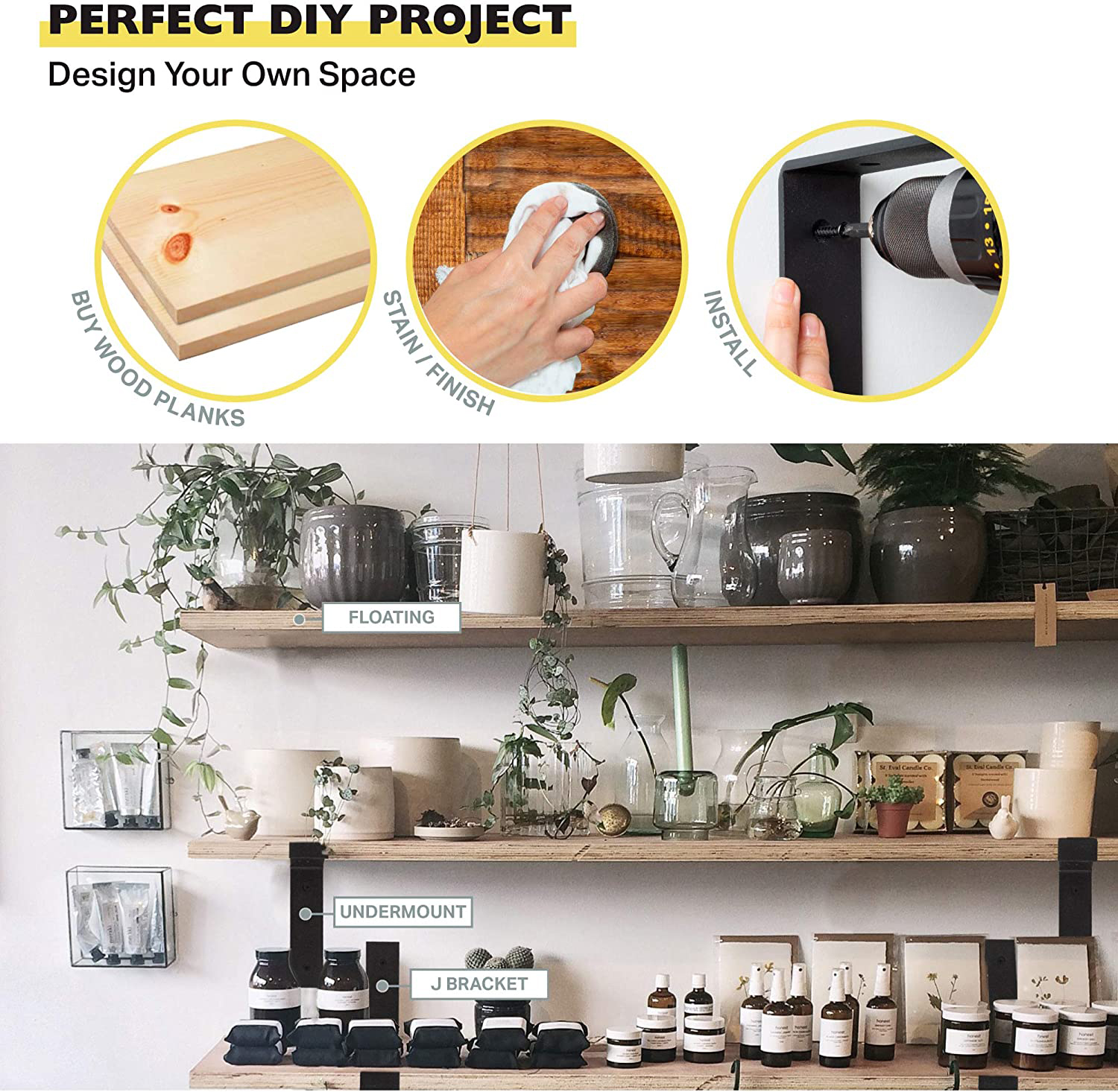 Best Small Corner Shelf Brackets for Floating Shelves - Buy shelf brackets for floating shelves, small floating shelf brackets, floating corner shelf brackets Product on Surealong