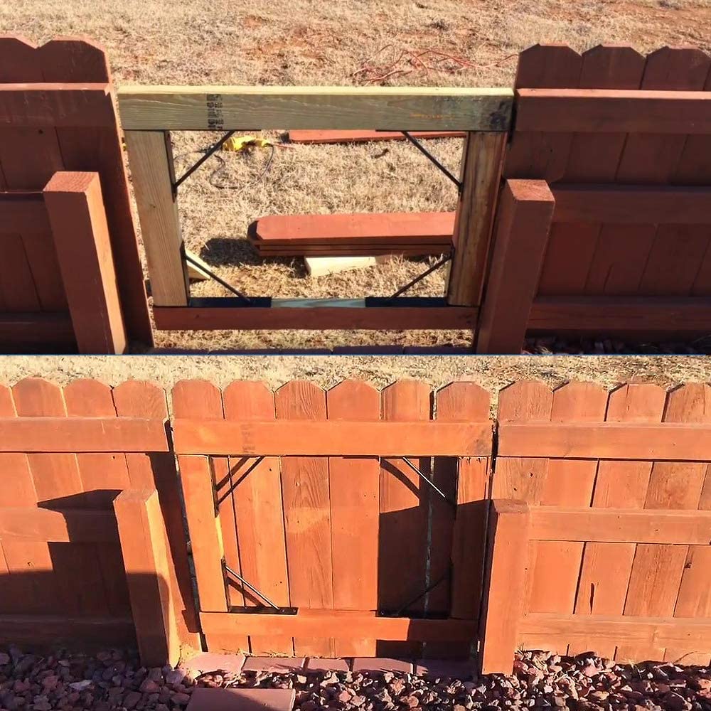Heavy duty easy gate latch bracket no sag