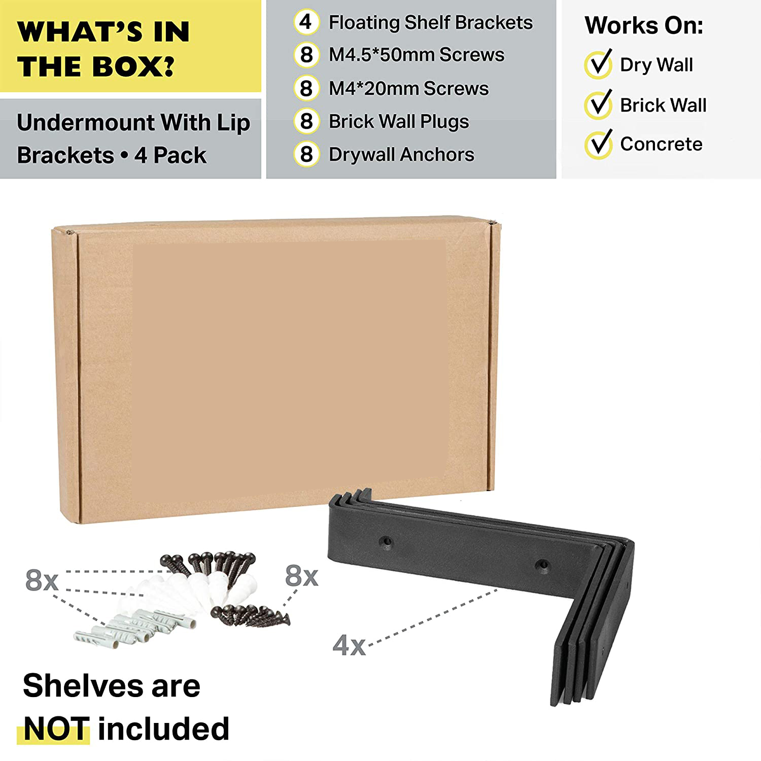 Black Steel Shelf Bracket for Wood Shelving - Buy black steel shelf bracket, black metal brackets, black metal wall brackets Product on Surealong