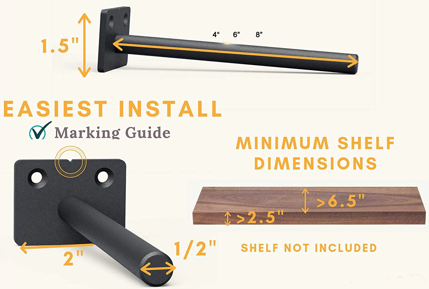 The blind floating shelf brackets are ideal for many DIY jobs around the house.