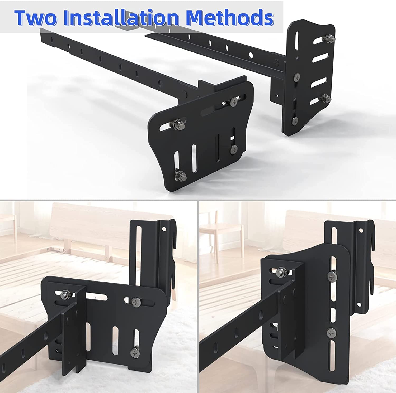 Bed Rail Headboard Brackets for Metal Bed Frame - Buy bed rail brackets, headboard brackets for adjustable bed, attach headboard to bed frame Product on Surealong