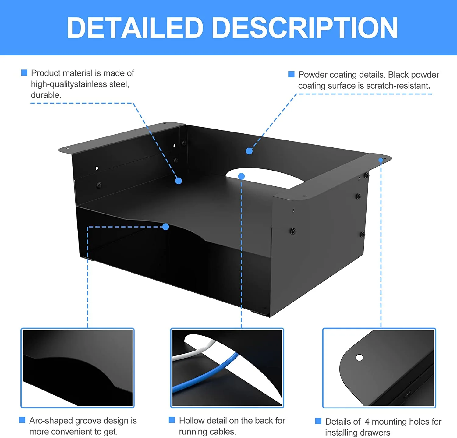 under desk storage shelf