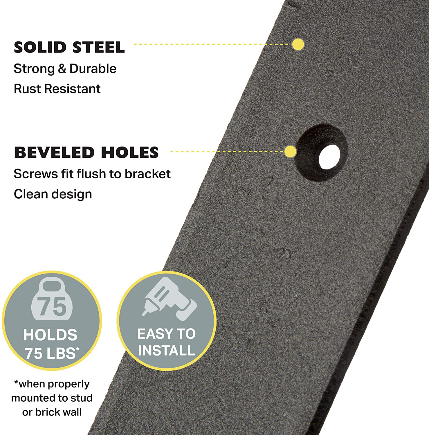 8 In. Black J Steel Shelf Bracket - Buy steel shelf bracket, heavy duty steel l brackets, heavy duty steel brackets Product on Surealong
