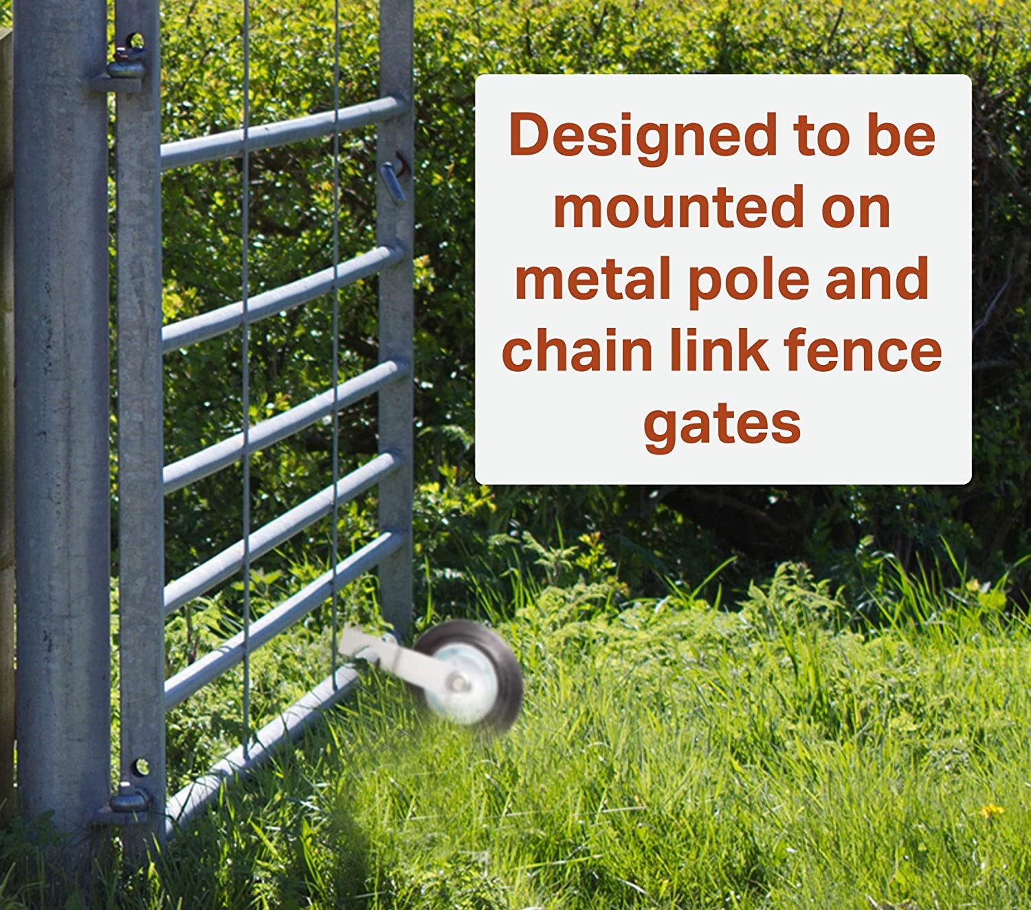 Heavy duty fence gate caster wheel