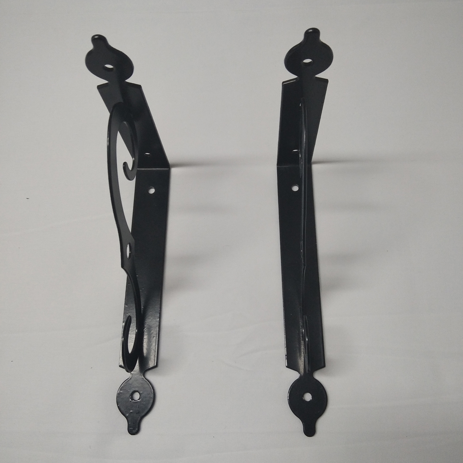 Heavy Duty Decorative Black Steel Corner Shelf  Brackets - Buy decorative steel shelf brackets, decorative cast iron corner brackets, decorative shelf hardware Product on Surealong