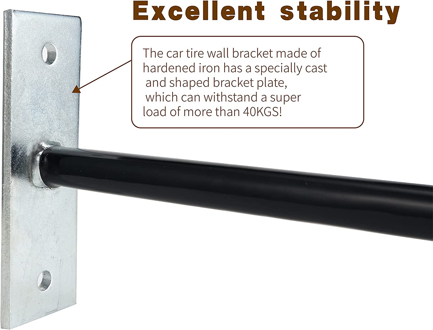 tire wall hanger is very strong to organize or display your tires.
