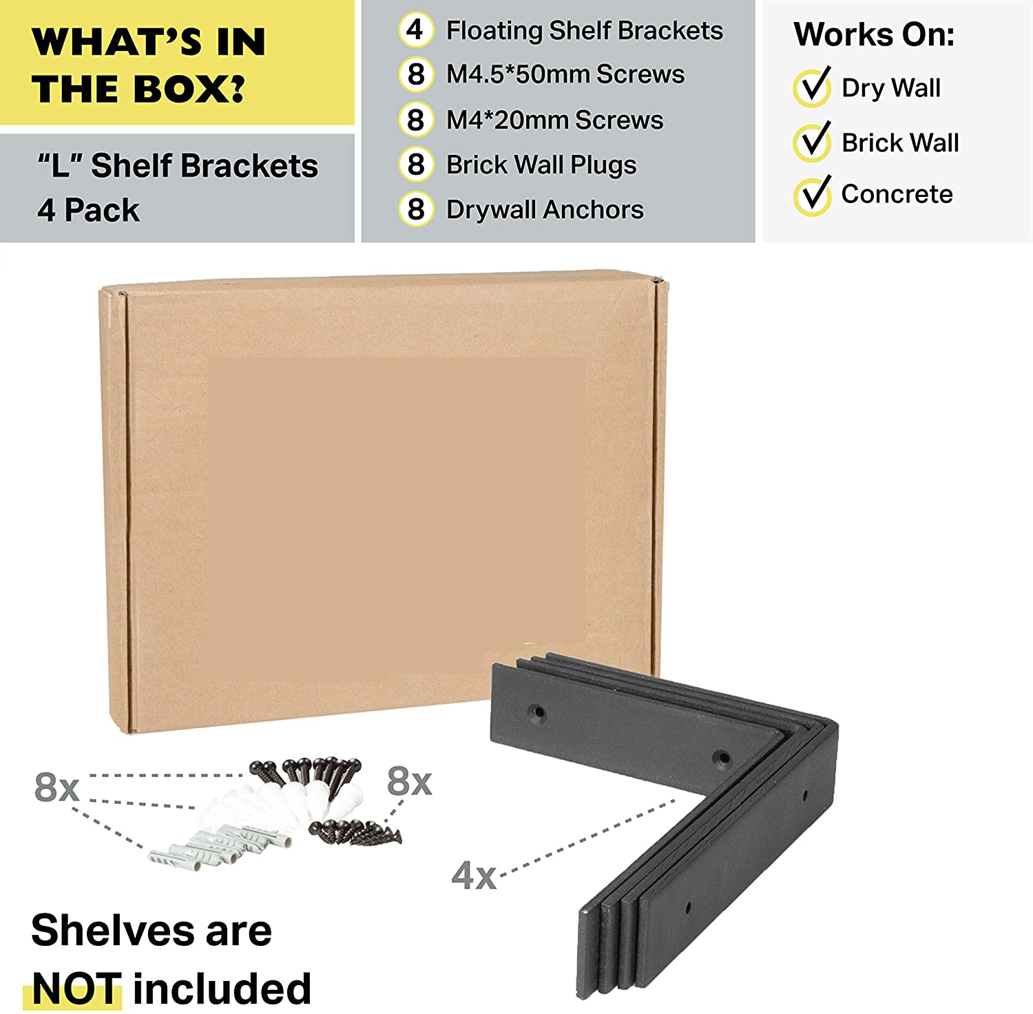 Best Small Corner Shelf Brackets for Floating Shelves - Buy shelf brackets for floating shelves, small floating shelf brackets, floating corner shelf brackets Product on Surealong
