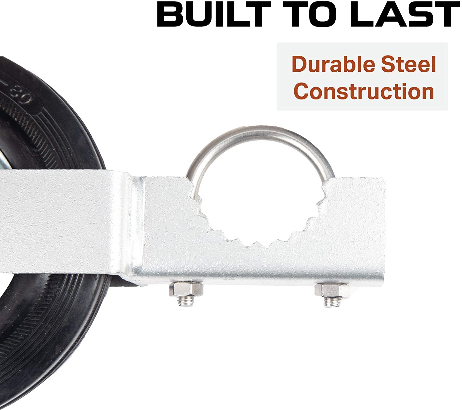 Heavy duty fence gate caster wheel