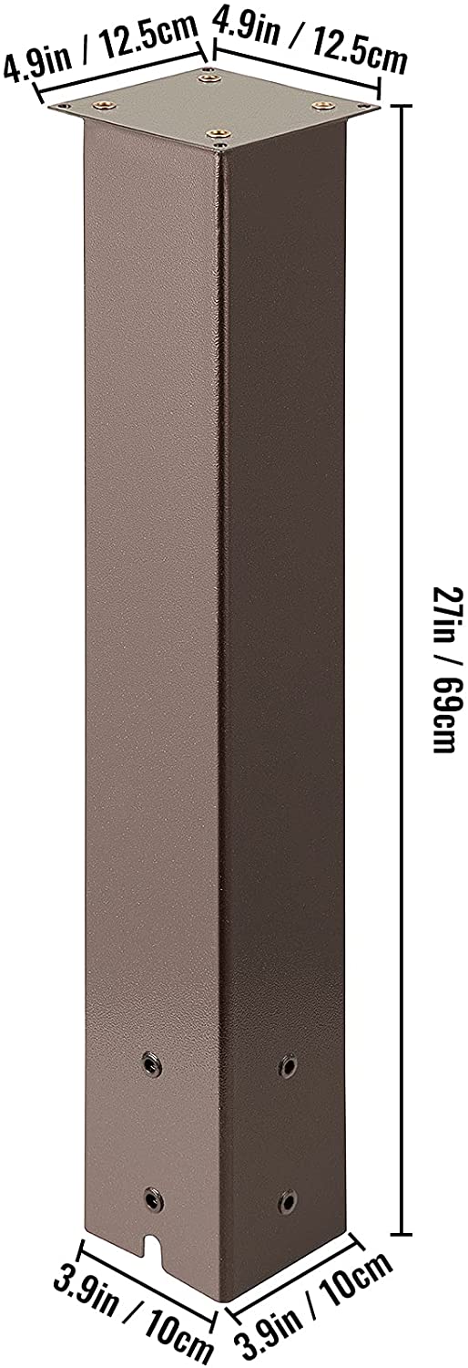 Our custom metal mailbox post features multiple mounting methods to meet your different needs