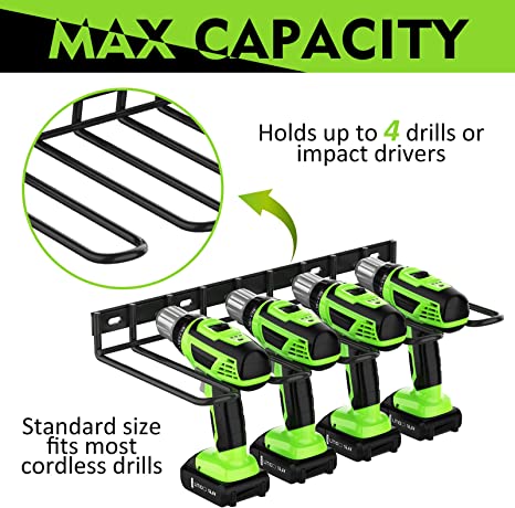 Heavy duty power tool wall organizer with powder coating