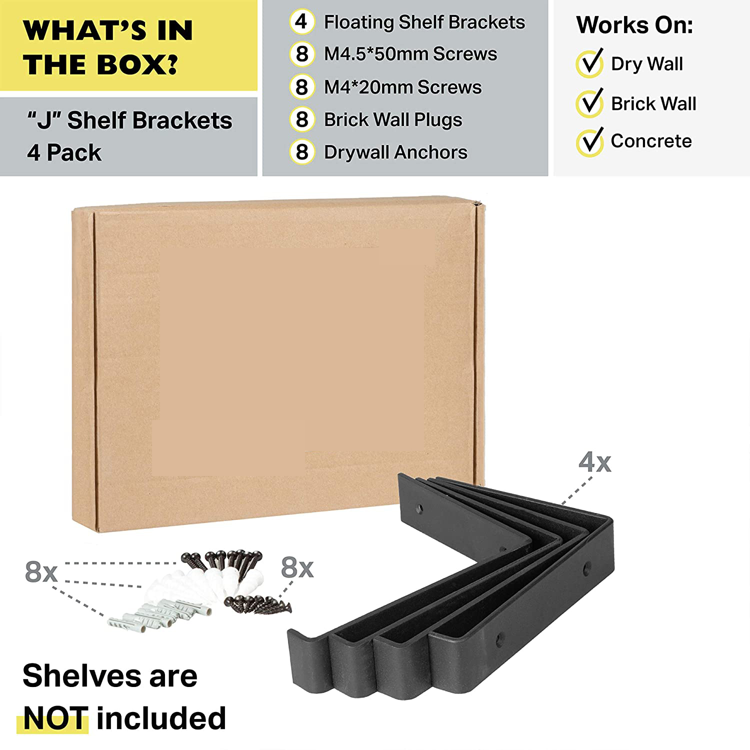 8 In. Black J Steel Shelf Bracket - Buy steel shelf bracket, heavy duty steel l brackets, heavy duty steel brackets Product on Surealong
