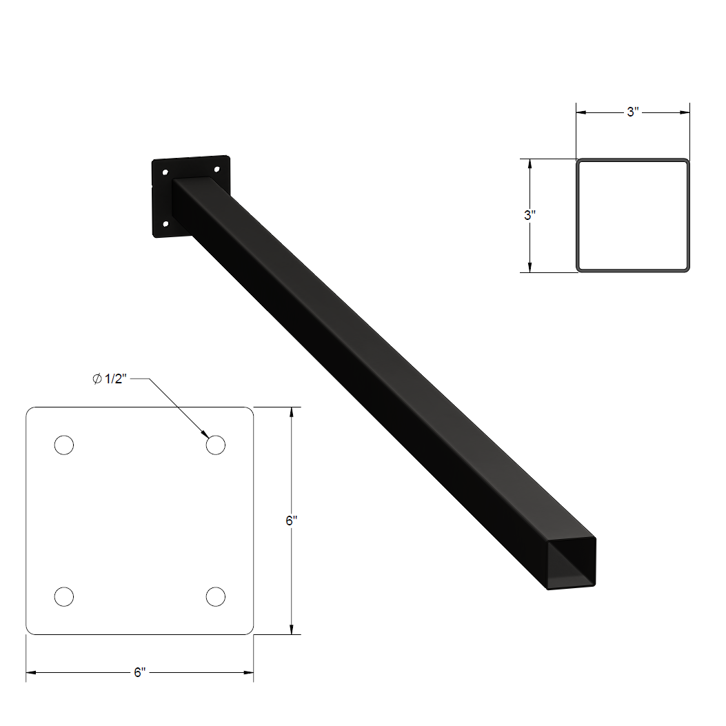 Our custom metal mailbox post features multiple mounting methods to meet your different needs
