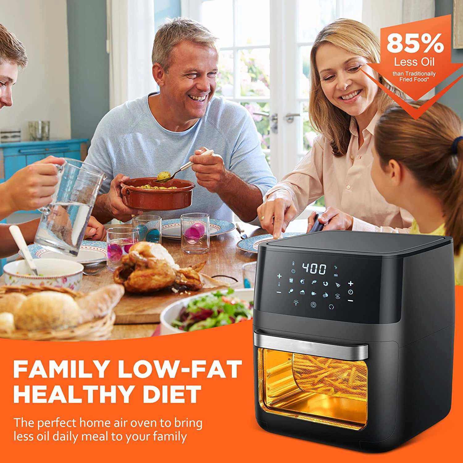 Large Capacity Oilless Hot Air Fryer