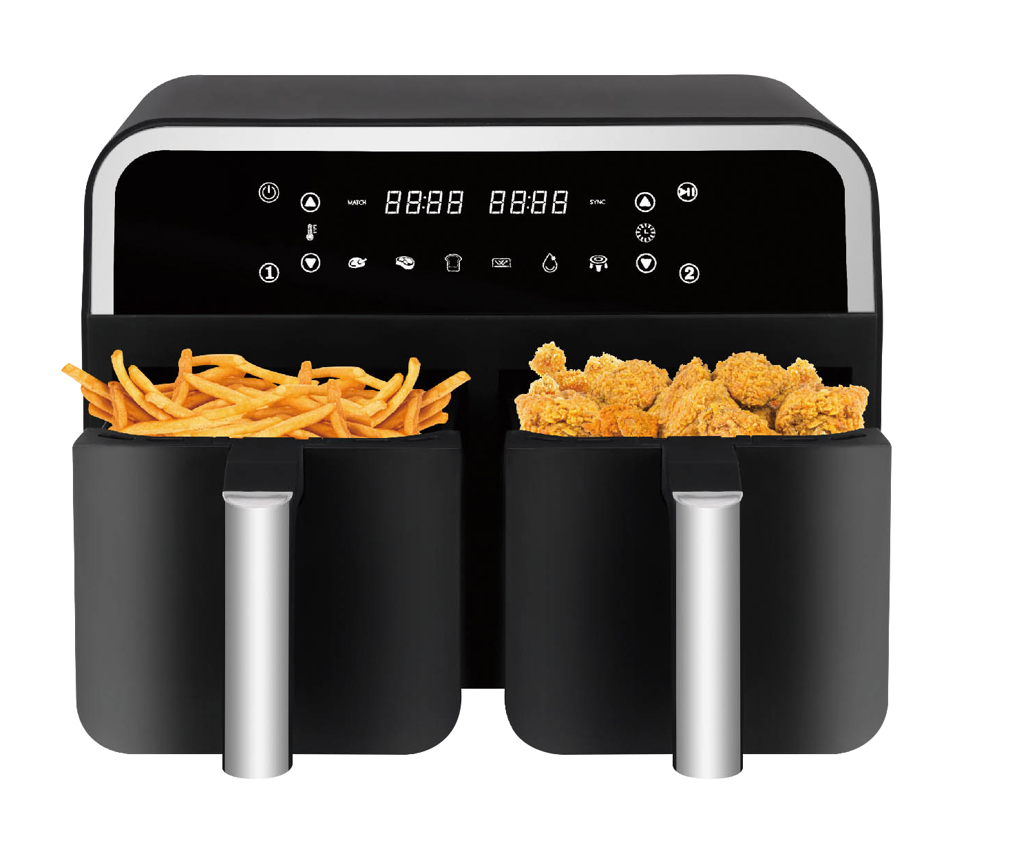 Healthy Electric Oil-Free double pot air fryer oven