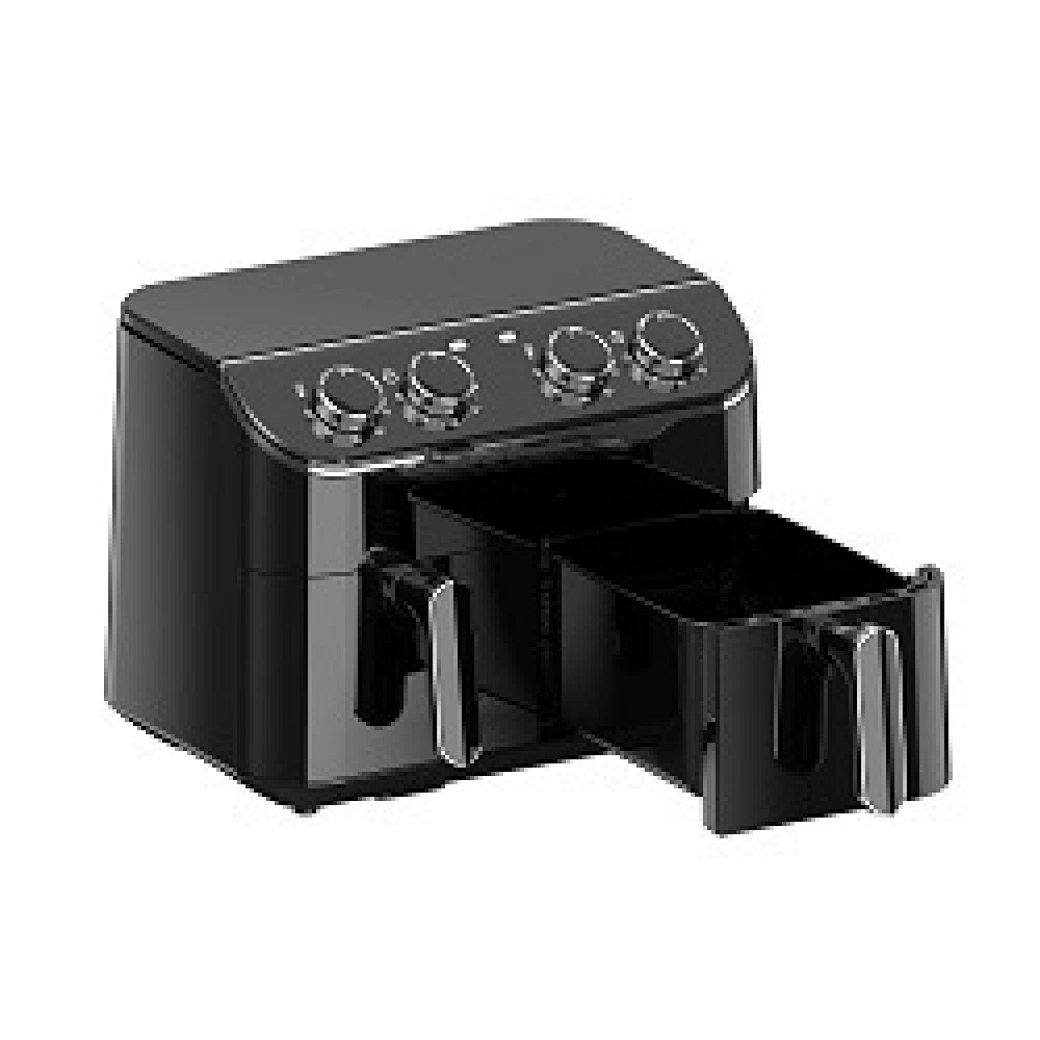 Electric Manual Dual air fryer cooker with each pot 4L