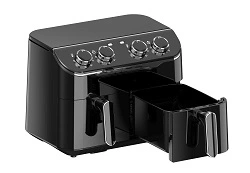 Electric Manual Dual air fryer cooker with each pot 4L