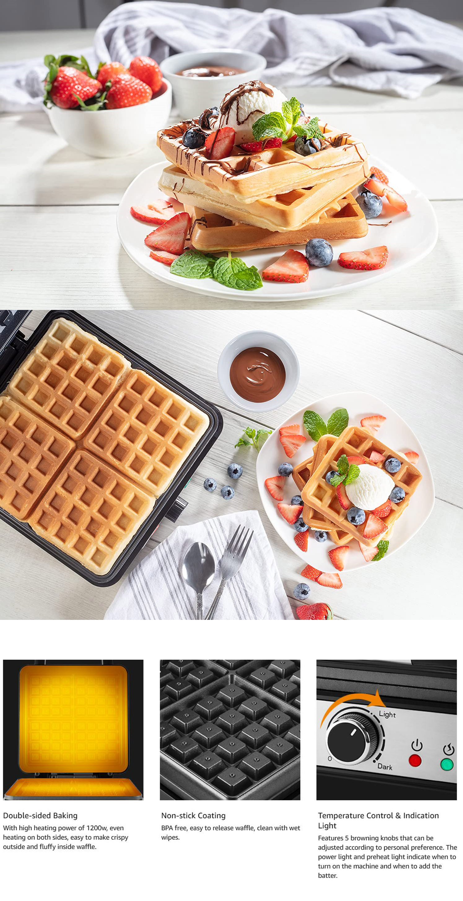 4 slice waffle maker