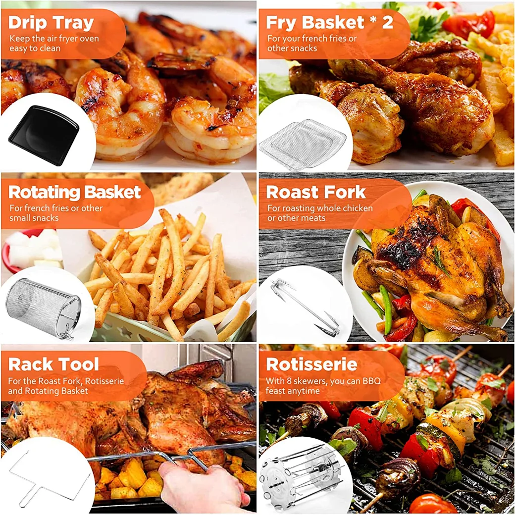 Large Capacity Oilless Hot Air Fryer