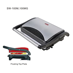 Panini Press with Non-stick coated plates