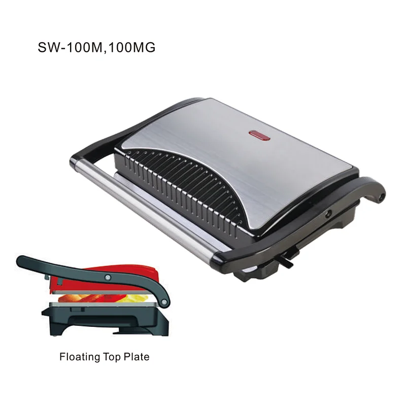 Panini Press with Non-stick coated plates