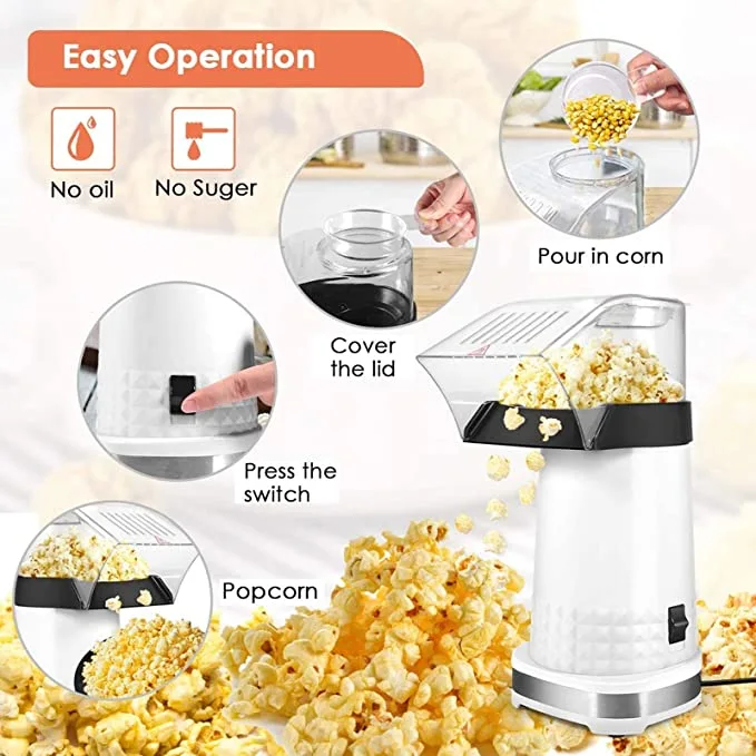 Easy Operation Hot Air Popcorn Maker