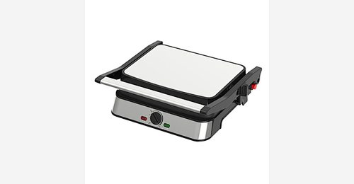 single knob control 90-180 degree open press grill