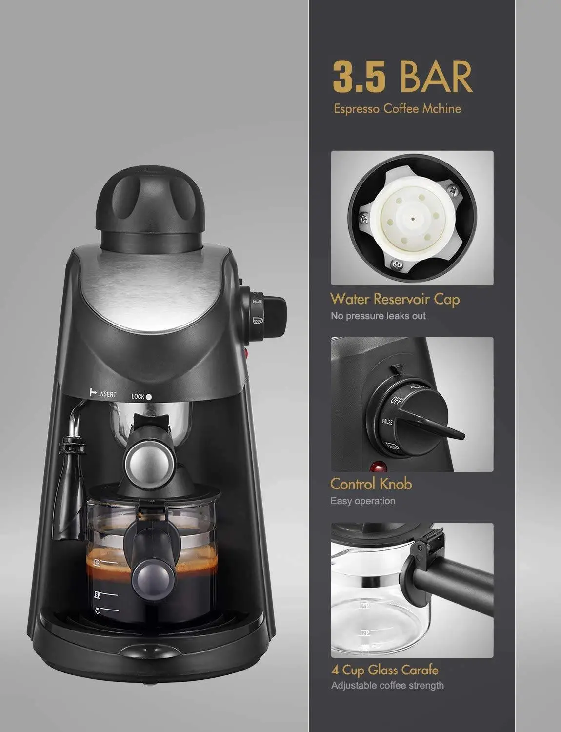 Steam espresso maker